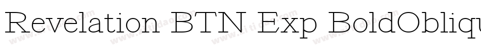 Revelation BTN Exp BoldOblique字体转换